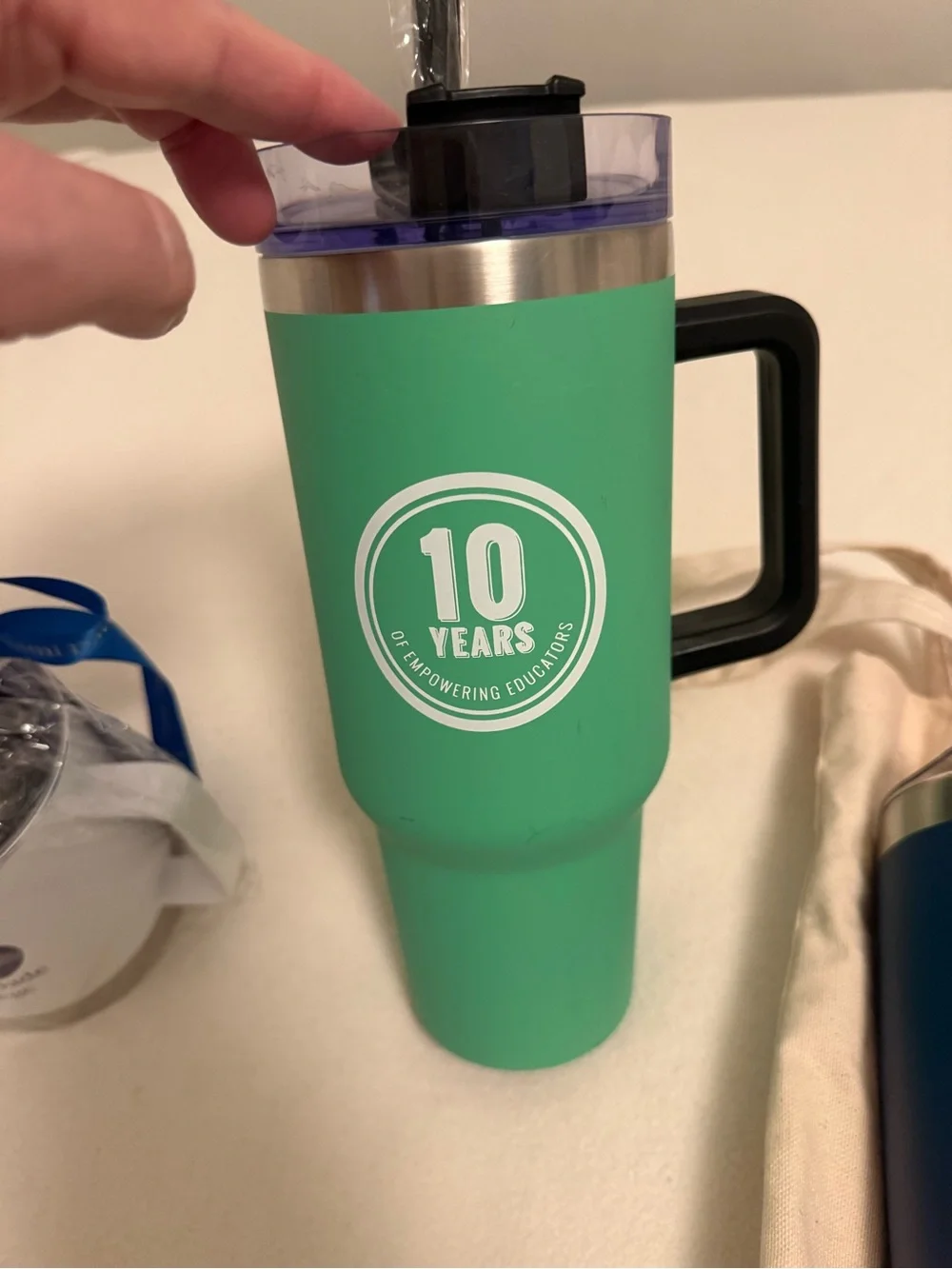 Assorted tumblers/ waterbottles Set in Teal, Navy, White, Green